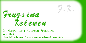 fruzsina kelemen business card